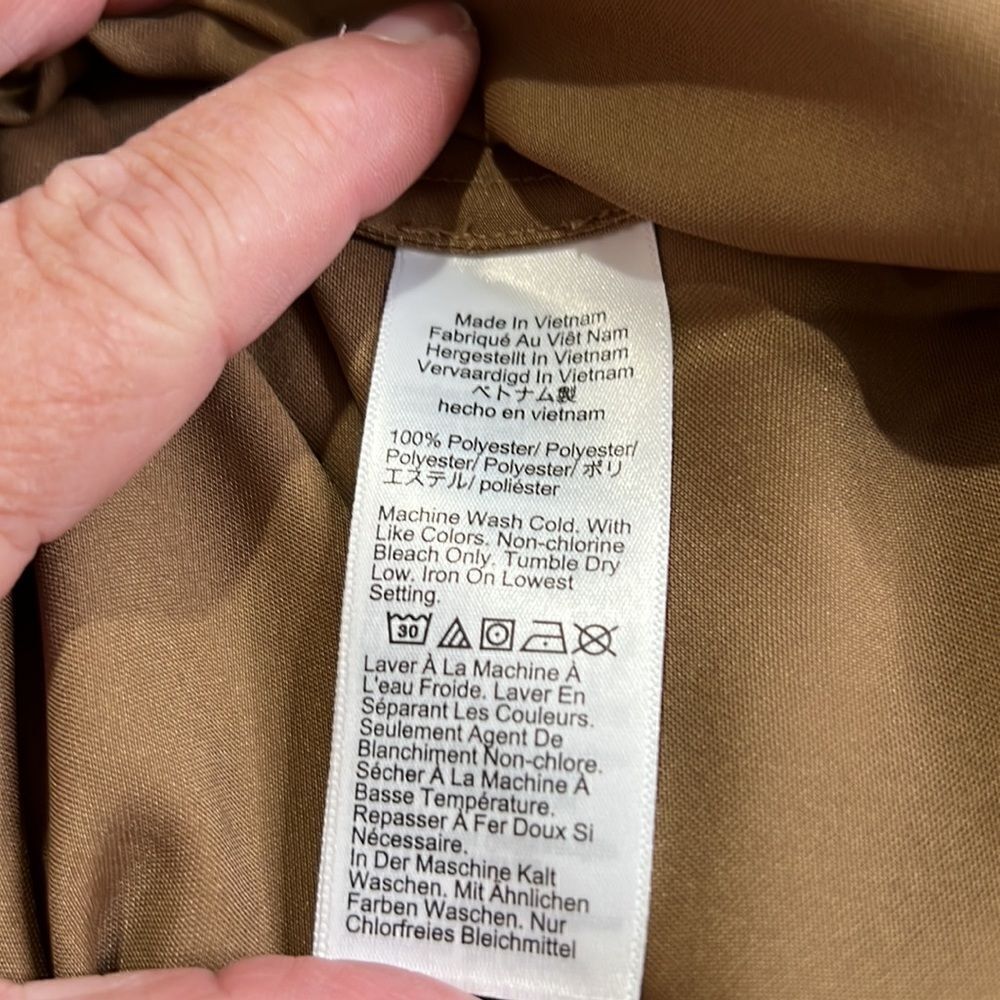 J. Crew Gwyneth slip dress in luster charmeuse camel NWT - Picture 8 of 10